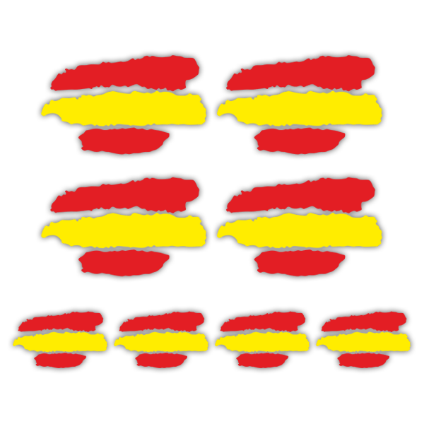 Autocollants: Drapeau Espagne Kit