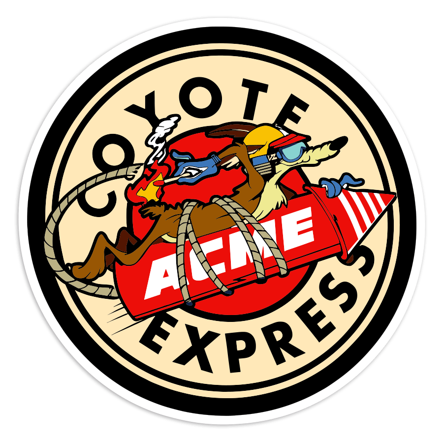 Autocollants: Coyote Express Fusée ACME