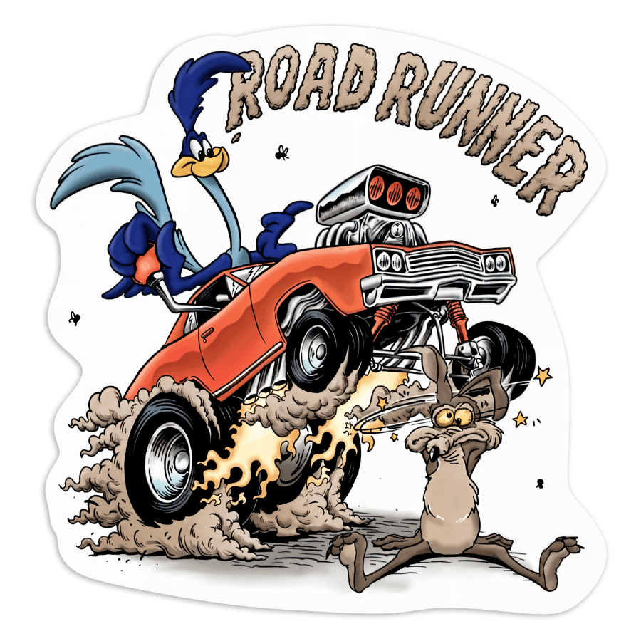 Autocollants: ROAD RUNNER Hot Rod vs Vil Coyote