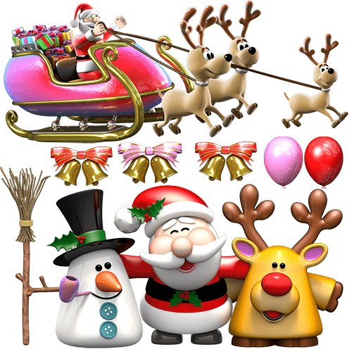 Stickers muraux: Kit Père Noël