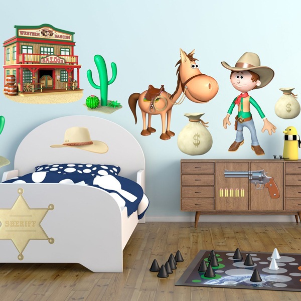Stickers pour enfants: Kit Cow-boys