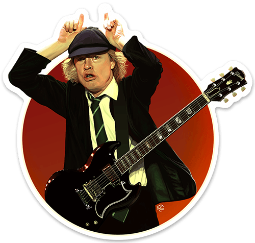 Autocollants: Angus Young