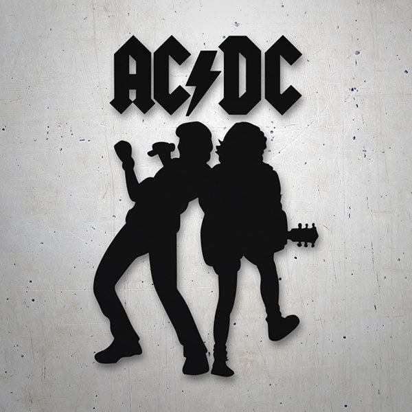 Autocollants: ACDC Angus Young et Brian Johnson