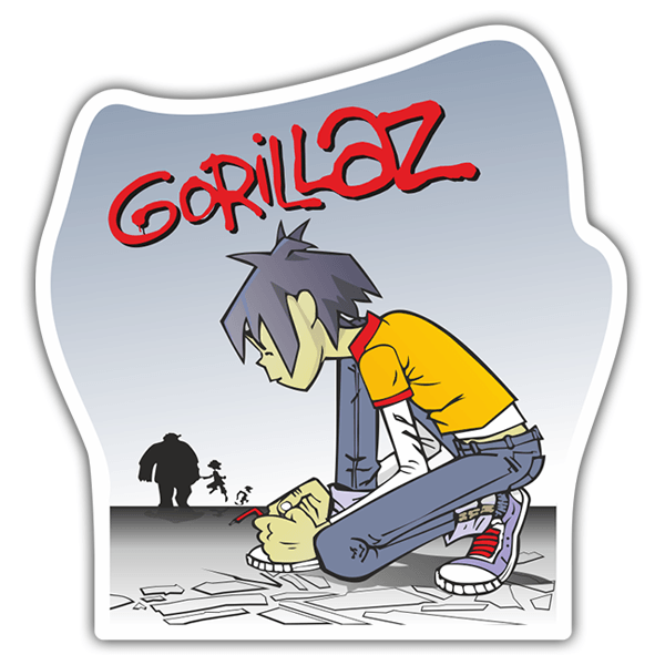 Autocollants: Gorillaz Verre Brisé
