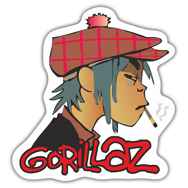 Autocollants: Gorillaz 2-D Béret