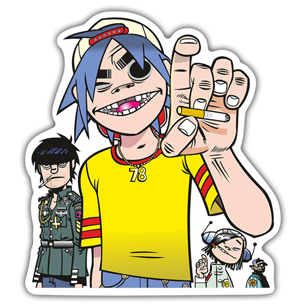 Autocollants: Gorillaz Provoquant