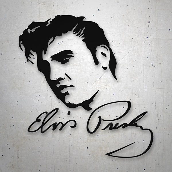 Autocollants: Elvis Presley Photo avec autographe