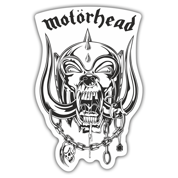 Autocollants: Motörhead - Snaggletooth Blanc
