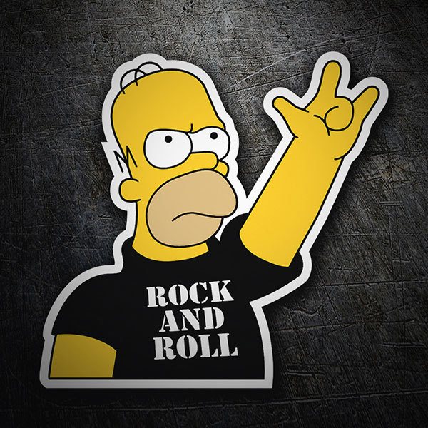 Autocollants: Rock and Roll Homer 