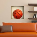 Stickers muraux: Balle de basket-ball niche 3