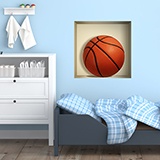 Stickers muraux: Balle de basket-ball niche 5