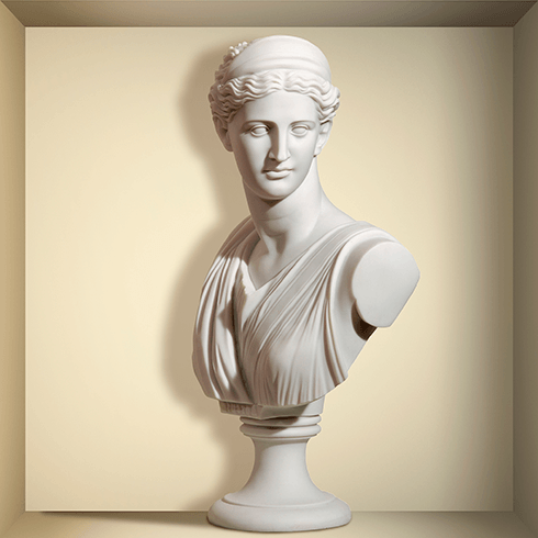 Stickers muraux: Niche Ancienne statue de marbre