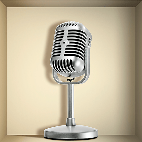 Stickers muraux: Rétro Microphone niche