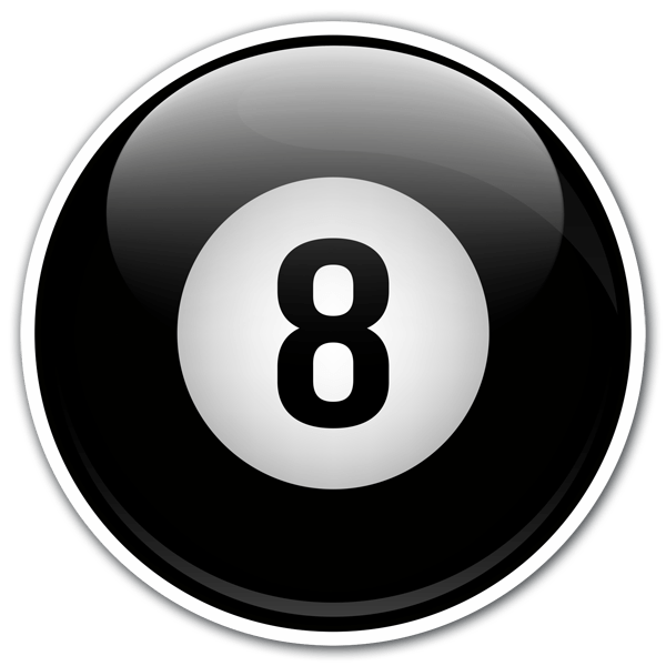 Autocollants: Boule de billard 8