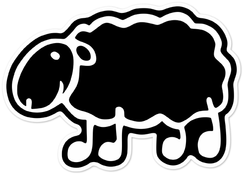 Autocollants: Mouton noir menhaden