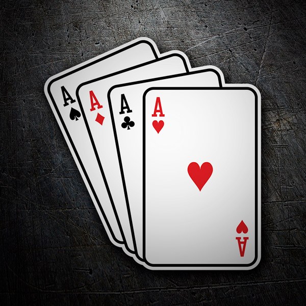 Autocollants: Poker d'As cartes