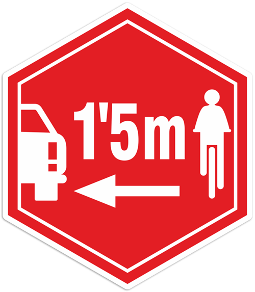 Autocollants: Autocollant Respecter les cyclistes