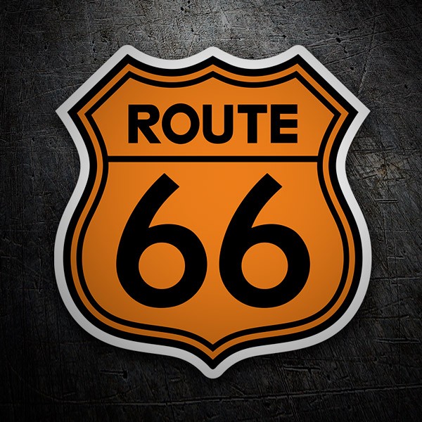 Autocollants: Route 66 orange