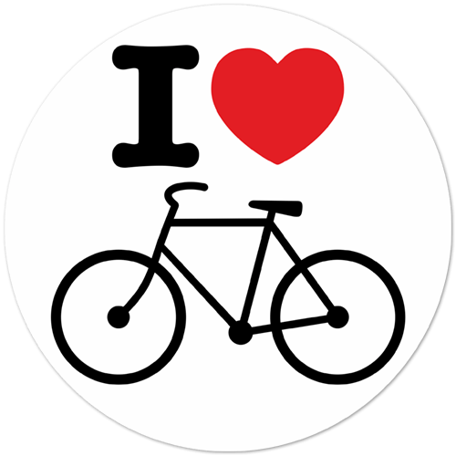 Autocollants: J'adore le Vélo
