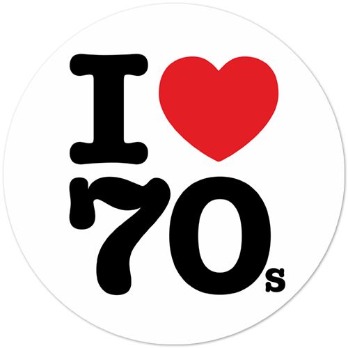 Autocollants: I love 70s