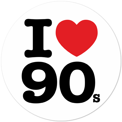 Autocollants: I love 90s