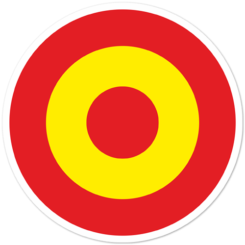 Autocollants: Cercle drapeau de l Espagne