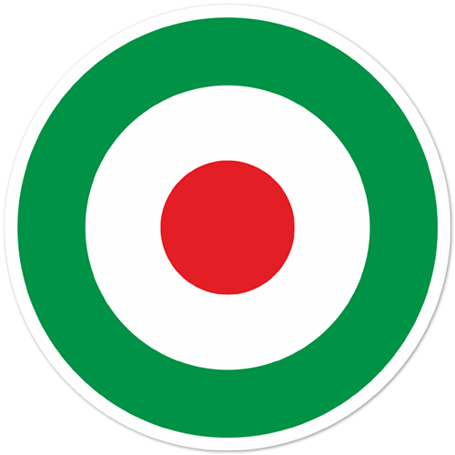 Autocollants: Cercle Drapeau Italie