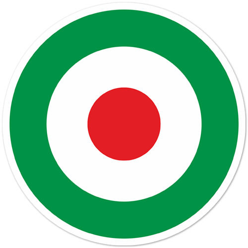 Autocollants: Italie Cercle Drapeau