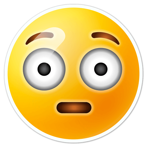 Autocollants: Visage Flushed emoji
