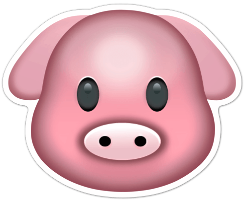 Autocollants: Pig visage