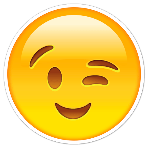 Autocollants: Clin d'œil et sourire