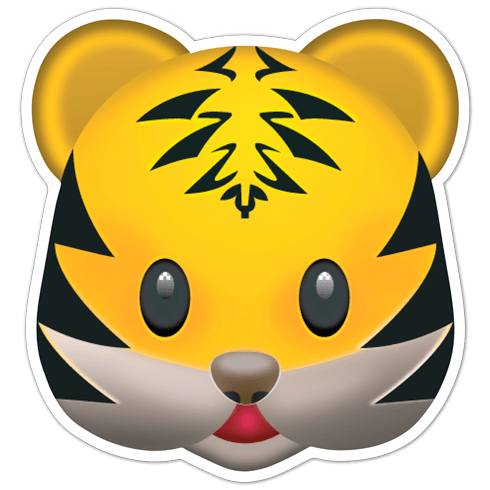 Autocollants: Tiger visage