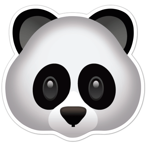 Autocollants: Face Panda