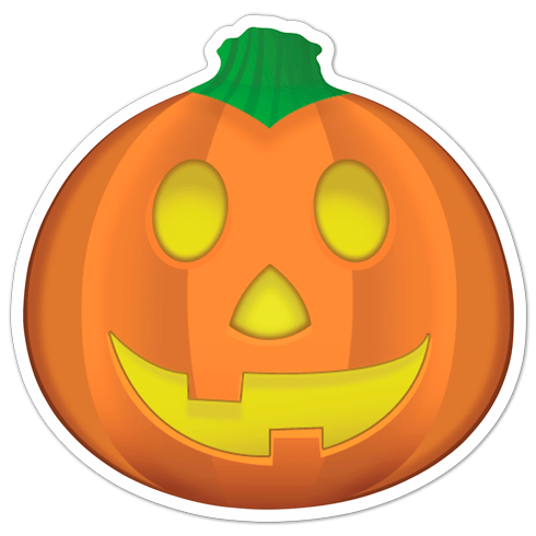 Autocollants: Citrouille d Halloween