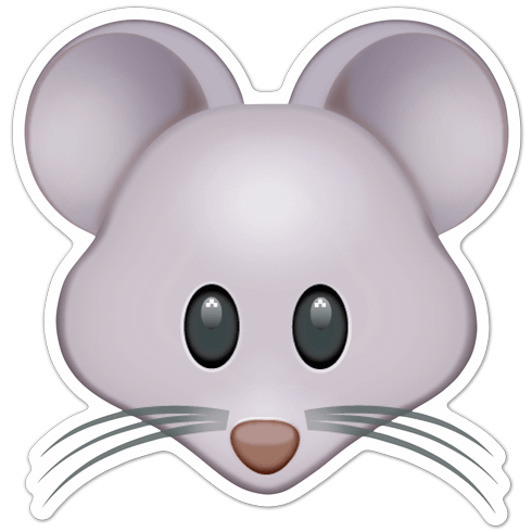 Autocollants: Visage Souris