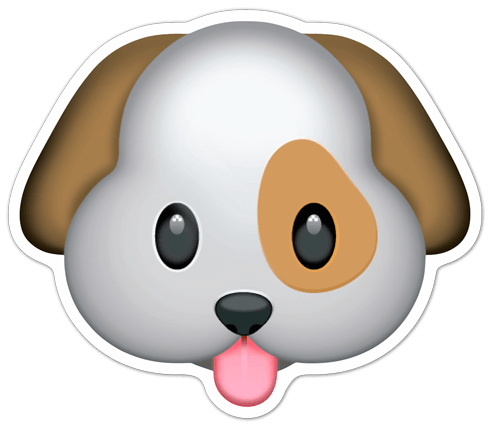 Autocollants: Tête de chien
