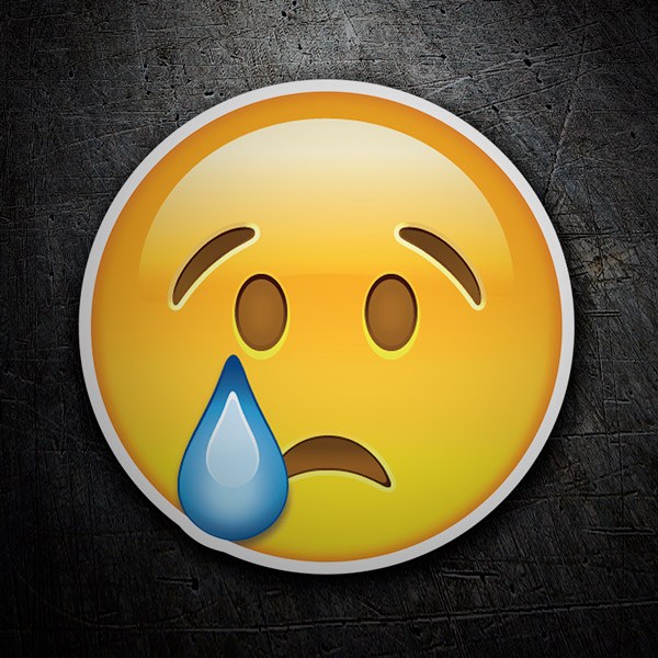 Autocollants: Visage triste qui pleure