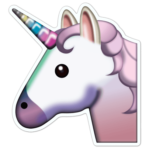 Autocollants: Visage de licorne