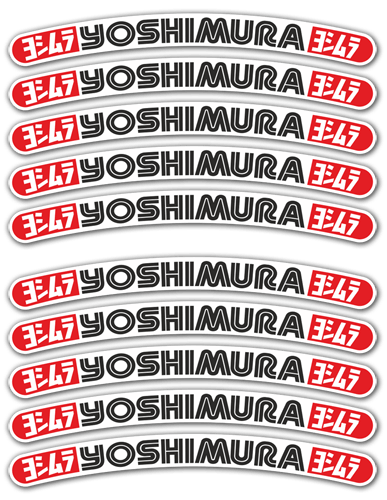 Autocollants: 10 Stickers jantes kit Yoshimura