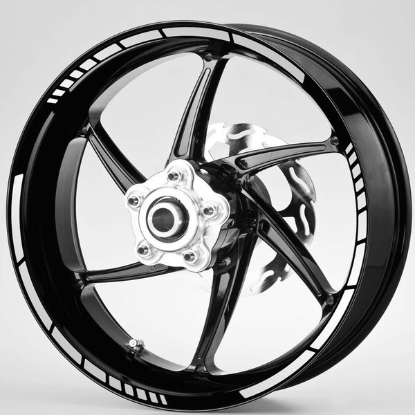Autocollants: Kit liseret jante Moto GP Style 10 mm.