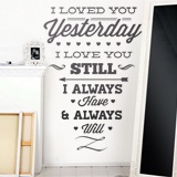 Stickers muraux: I Loved You Yesterday 2