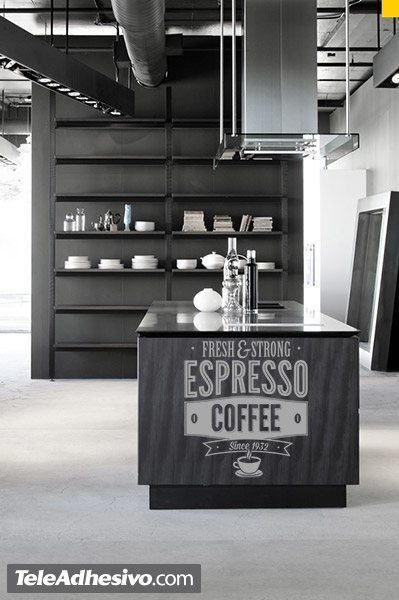Stickers muraux: Fresh & Strong Espresso Coffee