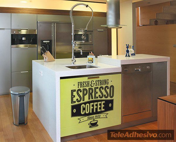 Stickers muraux: Fresh & Strong Espresso Coffee