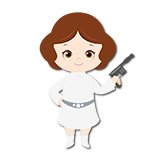 Stickers pour enfants: Princesse Leia 6