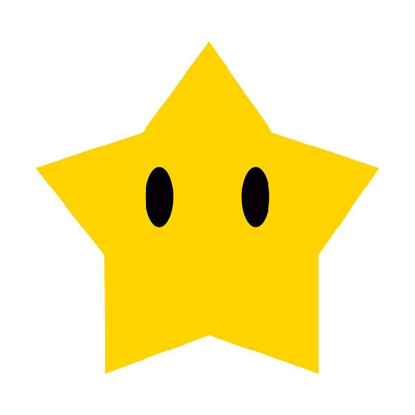 Stickers pour enfants: Grande Étoile de Mario Bros