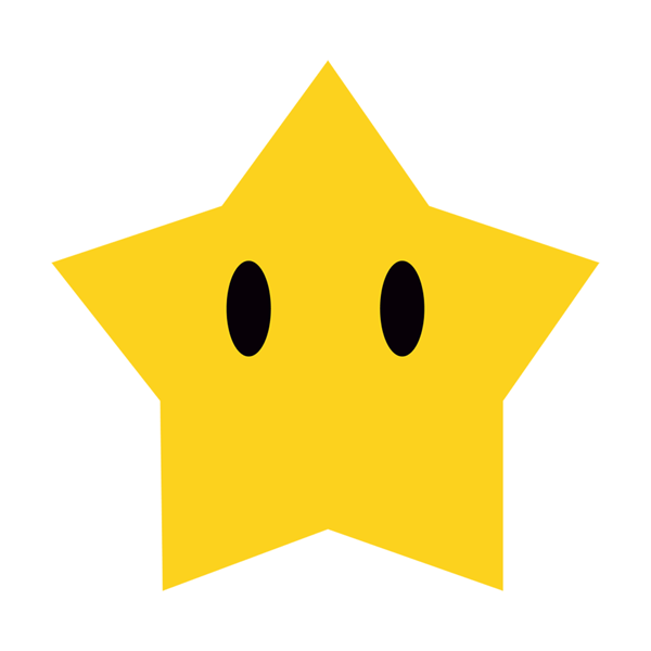 Stickers pour enfants: Grande Étoile de Mario Bros