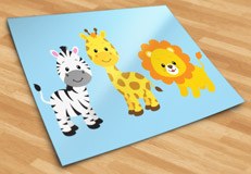 Stickers pour enfants: Safari zèbre, girafe et lion 6