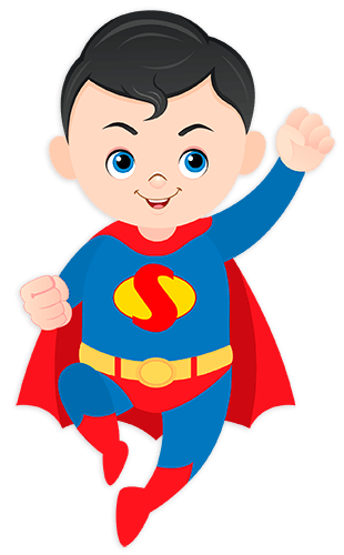 Stickers pour enfants: Superman volant