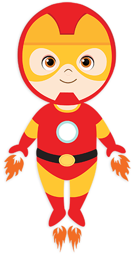 Stickers pour enfants: Ironman volant