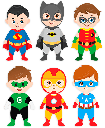 Stickers pour enfants: Kit Super héros